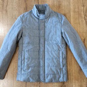 Banana Republic men's quilted jacket light heather gray, size small